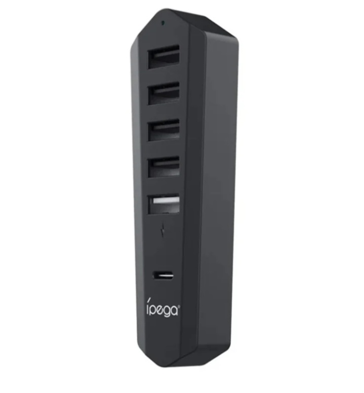 Ipega High Speed 6 Port USB Expansion Hub For PS5 Slim & PS5 Pro